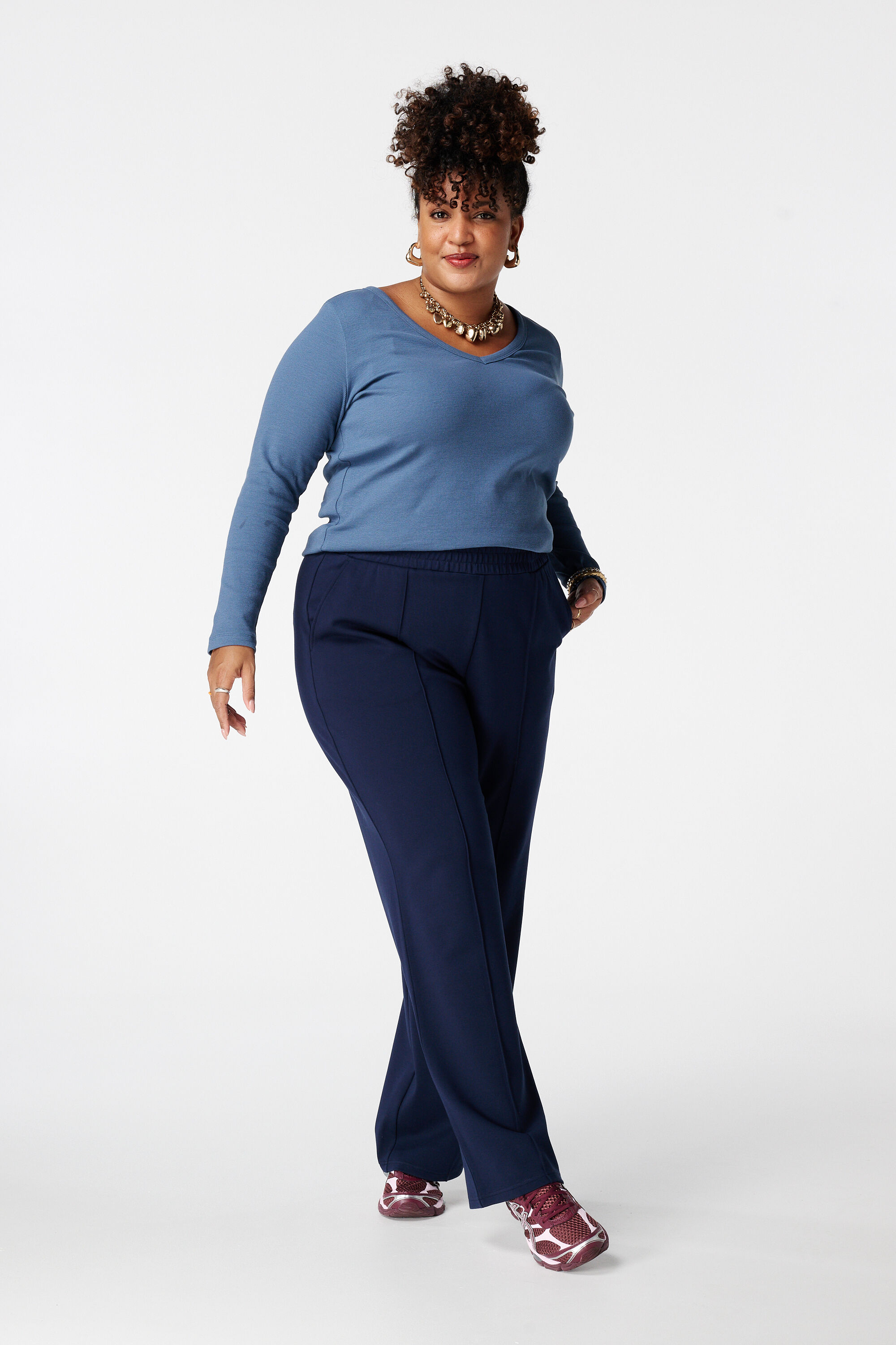 Haut c&ocirc;tel&eacute; &agrave; manches longues image number 5