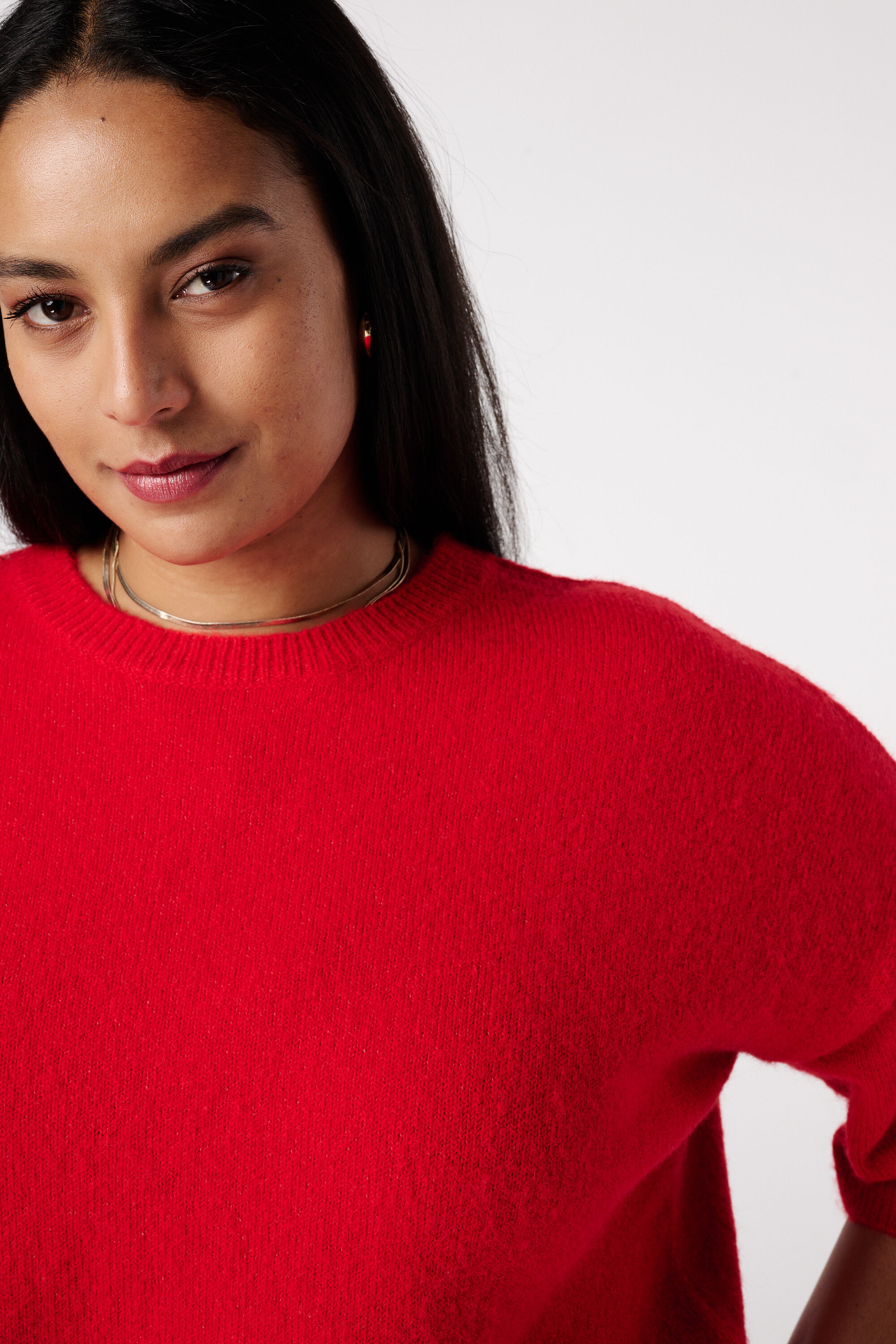 Top tricot&eacute; &agrave; manches courtes image number 4