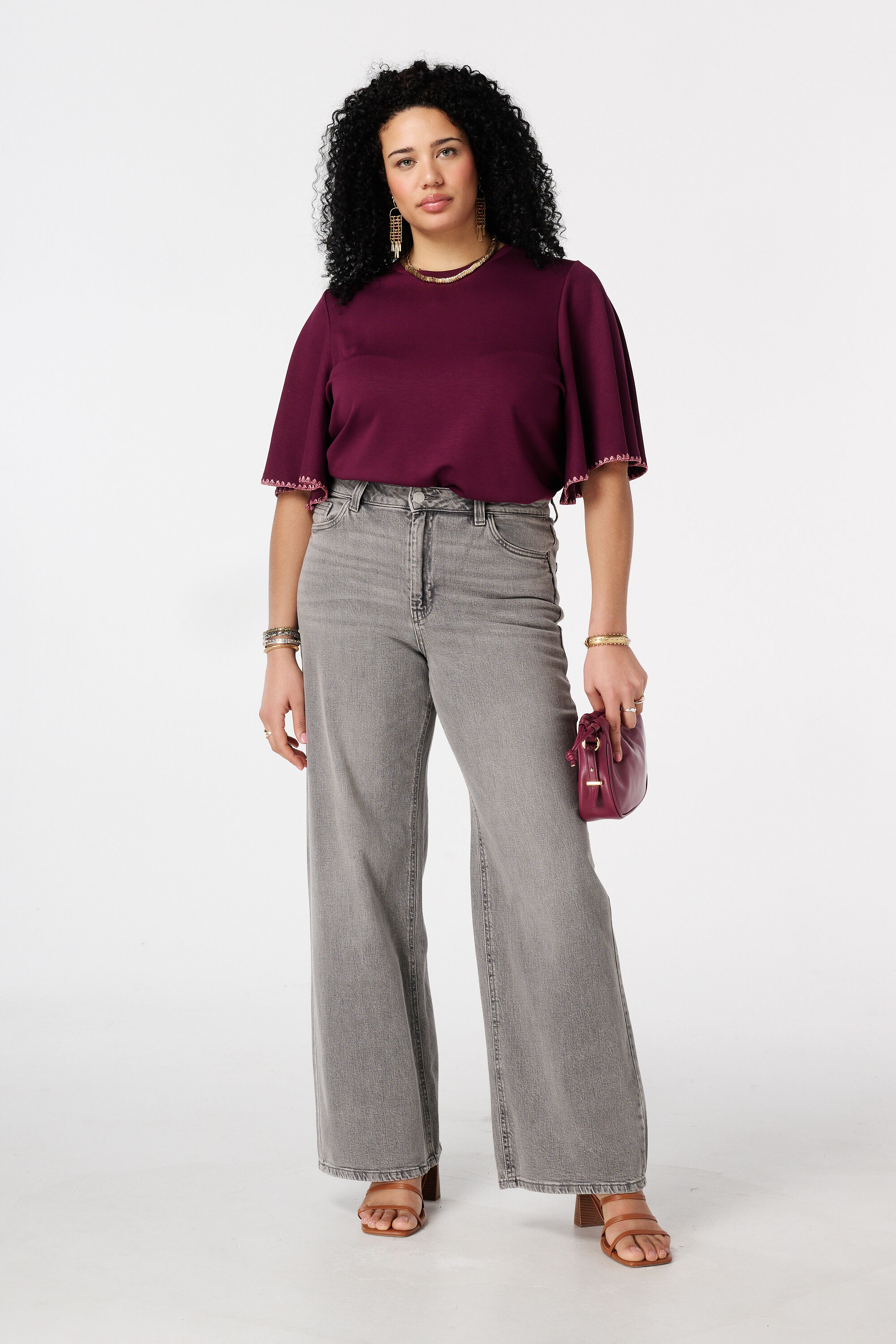 T-shirt &agrave; manches papillon image number 5