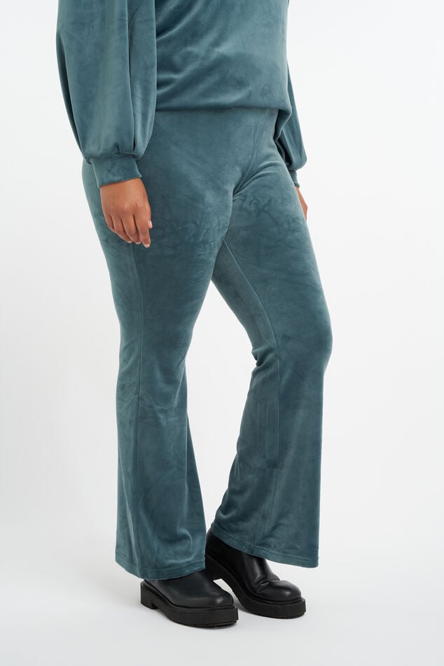 Legging évasé en velours image number 0