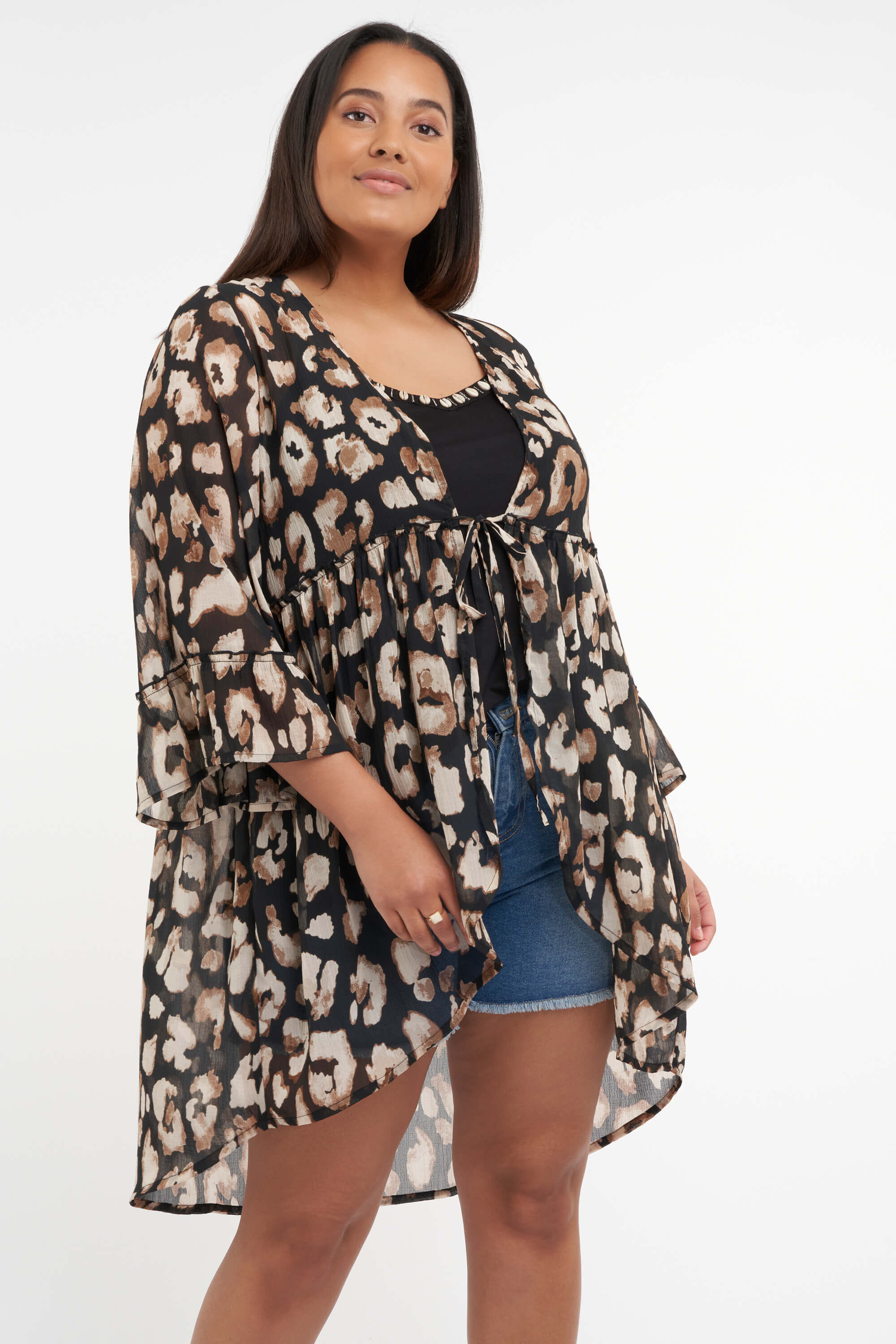 Long chemisieravec imprim&eacute;. image number 0