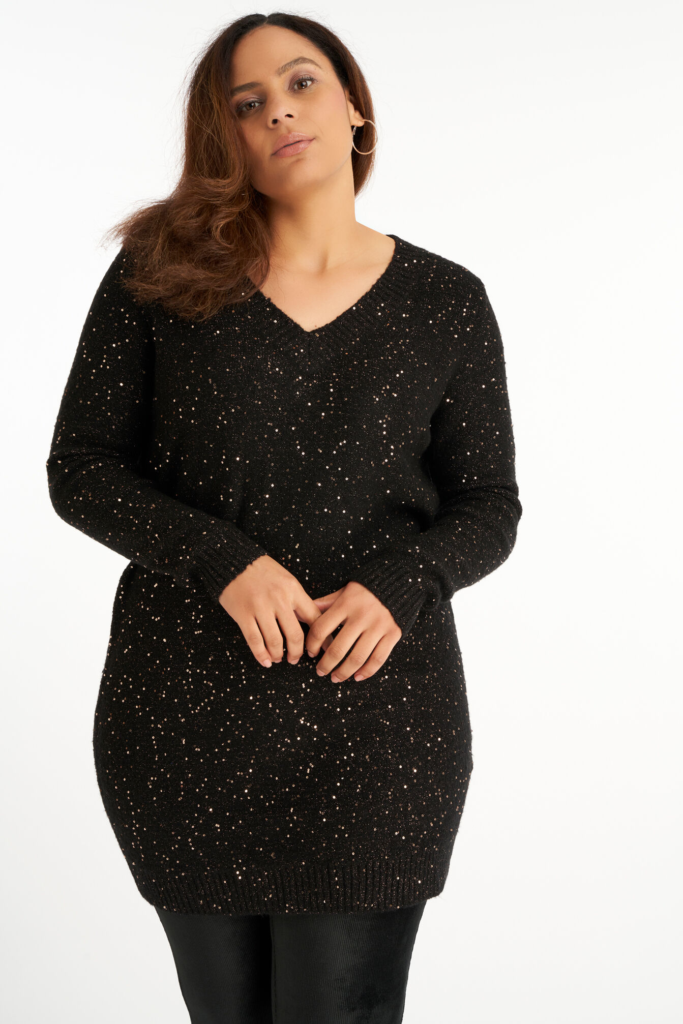 Robe pull on sale paillette