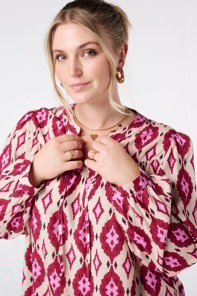 Blouse imprimée avec bobines image number 4