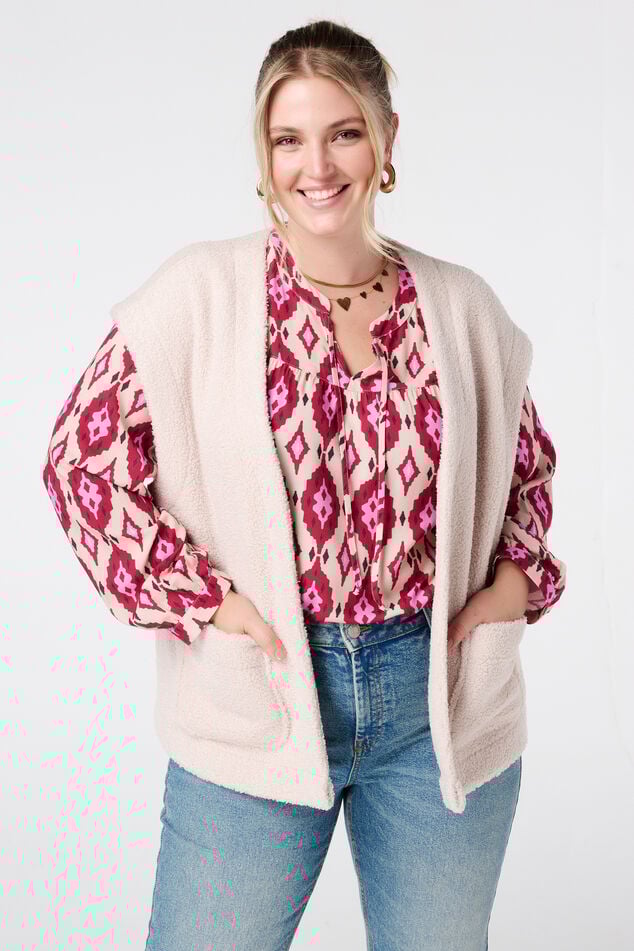 Blouse imprimée avec bobines image number 0