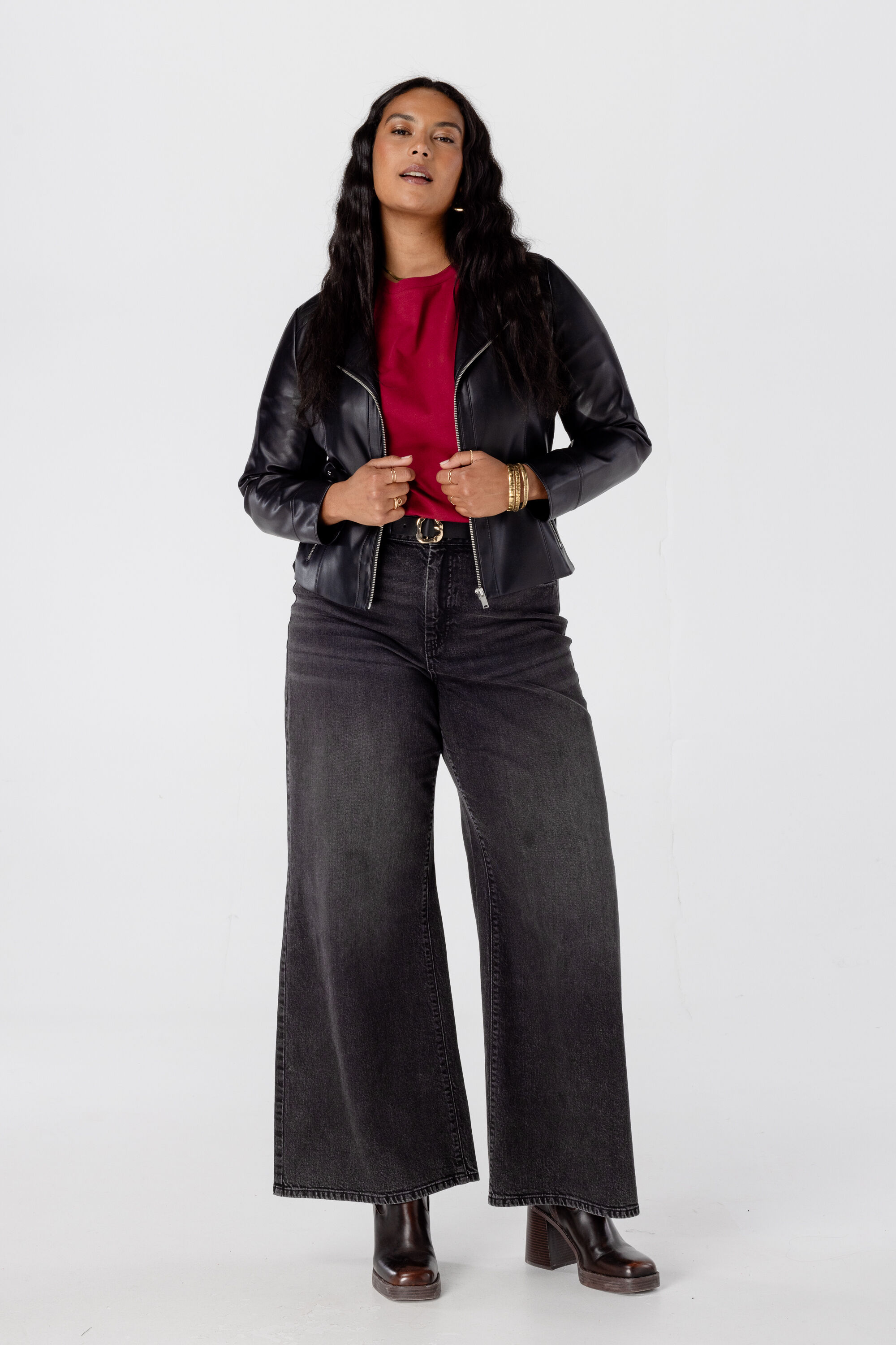 Veste de style motard en similicuir image number 5