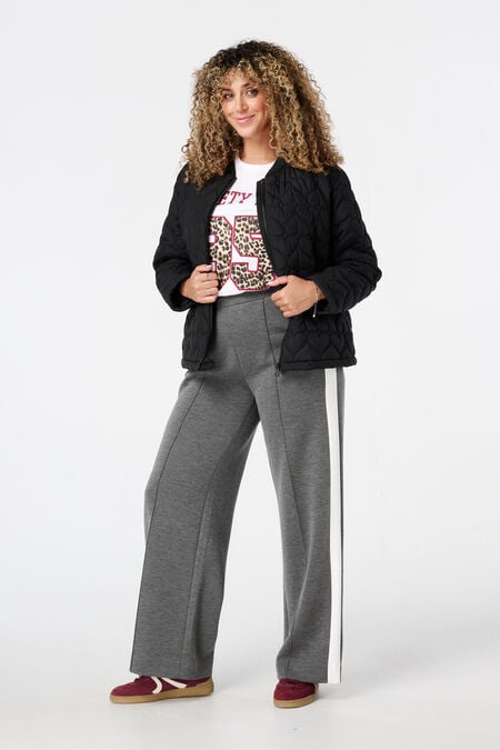 Pantalon large avec rayures contrastantes Pantalon large avec rayures contrastantes
