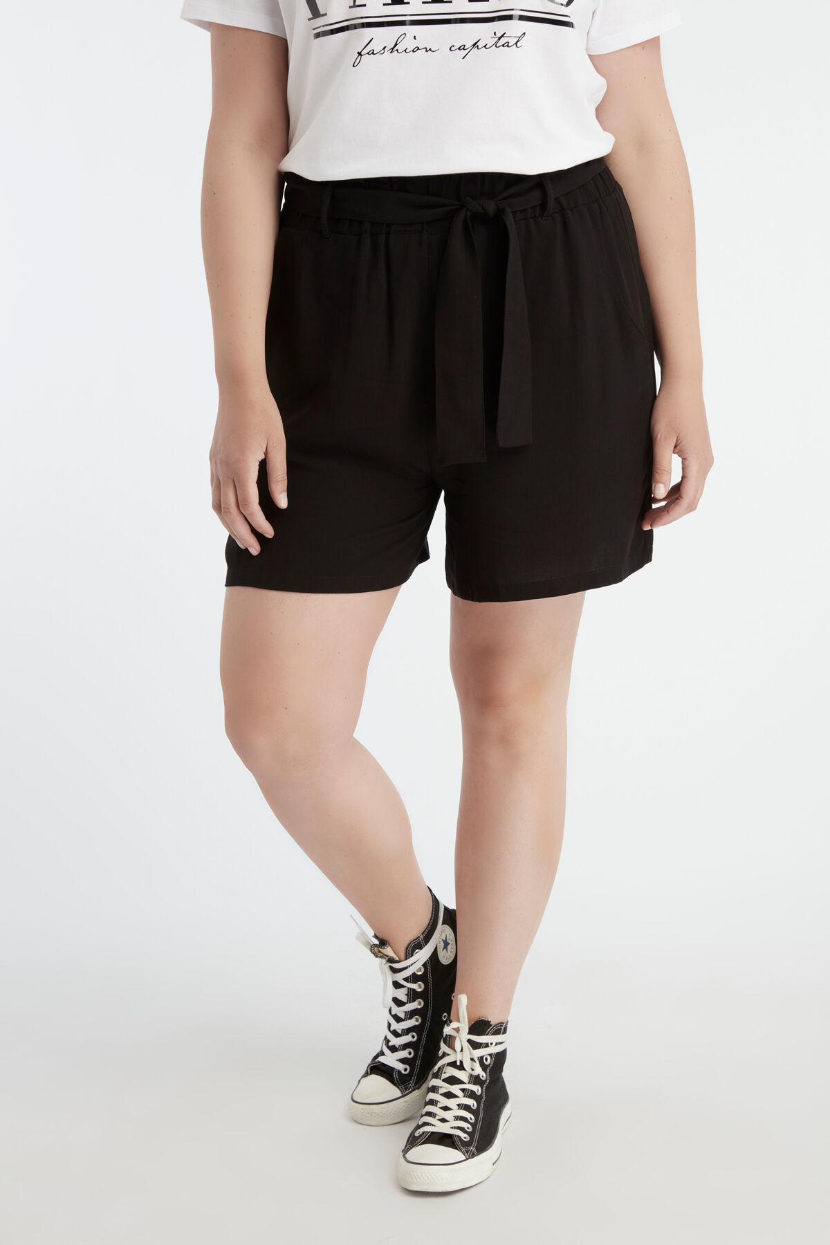 Short en viscose avec ceinture   image number 3