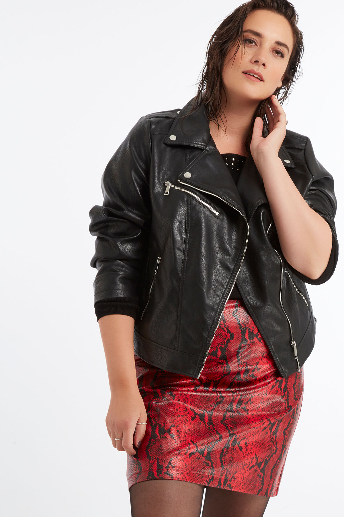 Jupe &agrave; imprim&eacute; serpent   image number 6