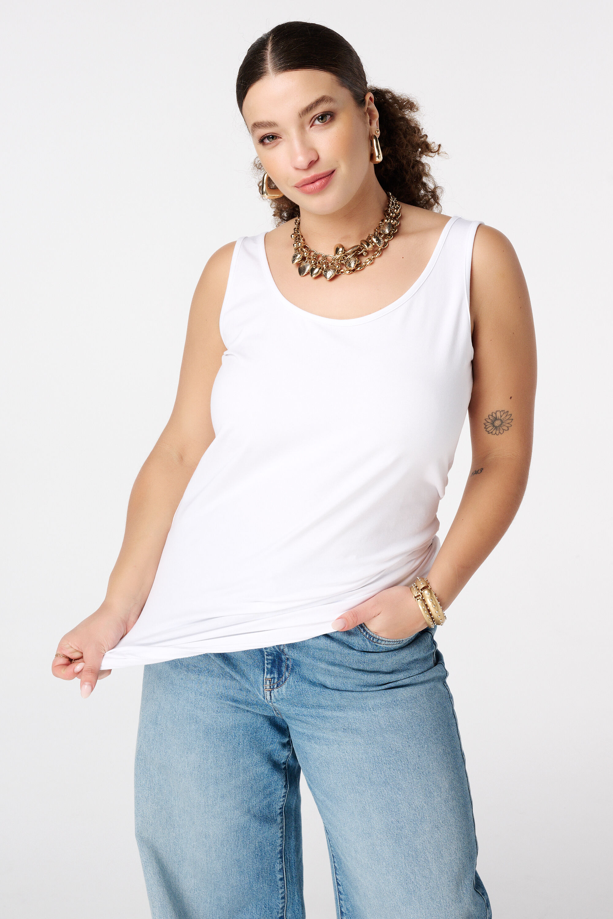 D&eacute;bardeur extra long en coton