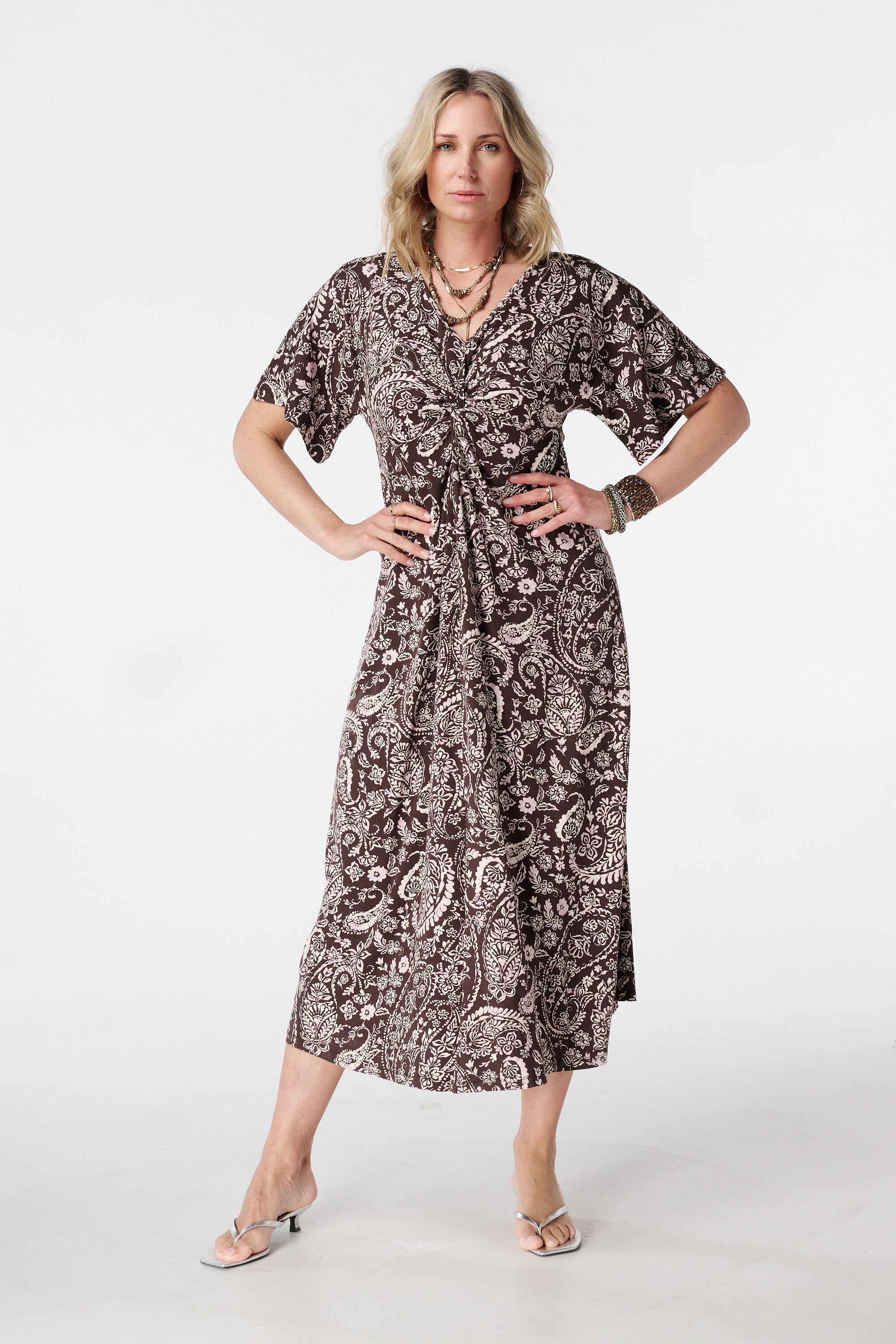 Robe maxi avec imprim&eacute;