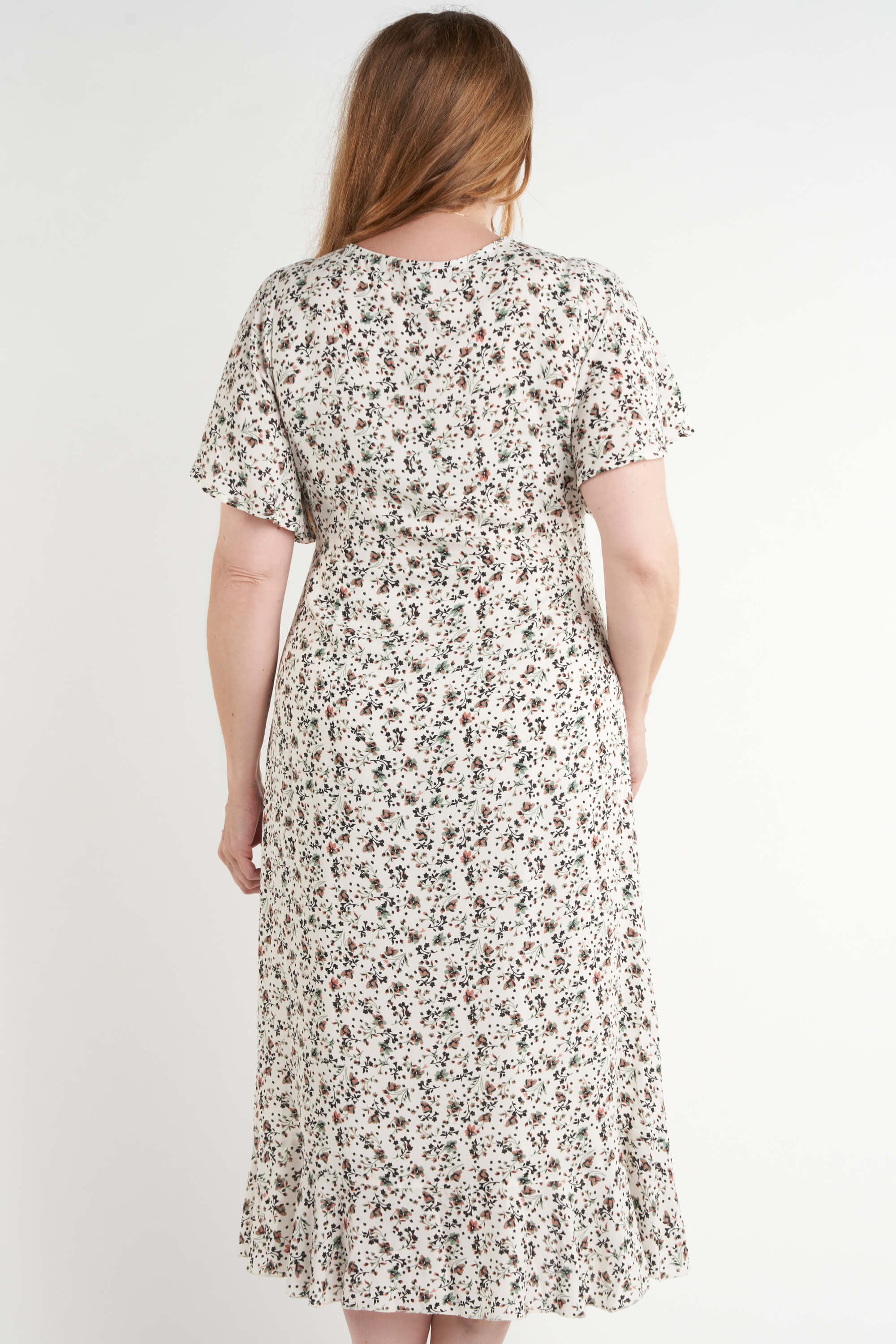 Longue robe portefeuille à imprimé floral image number 3