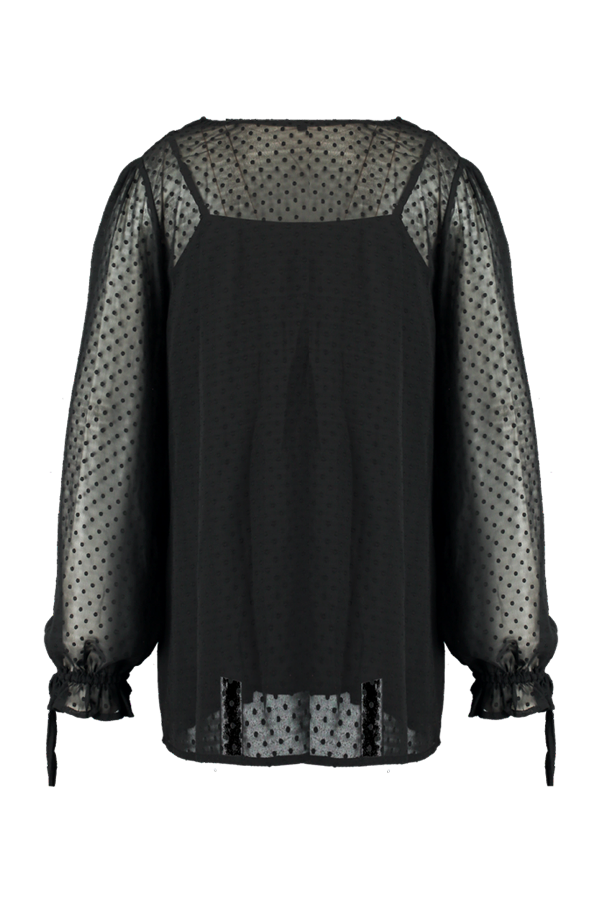 Chemisier transparent avec motif à pois à MS Mode®