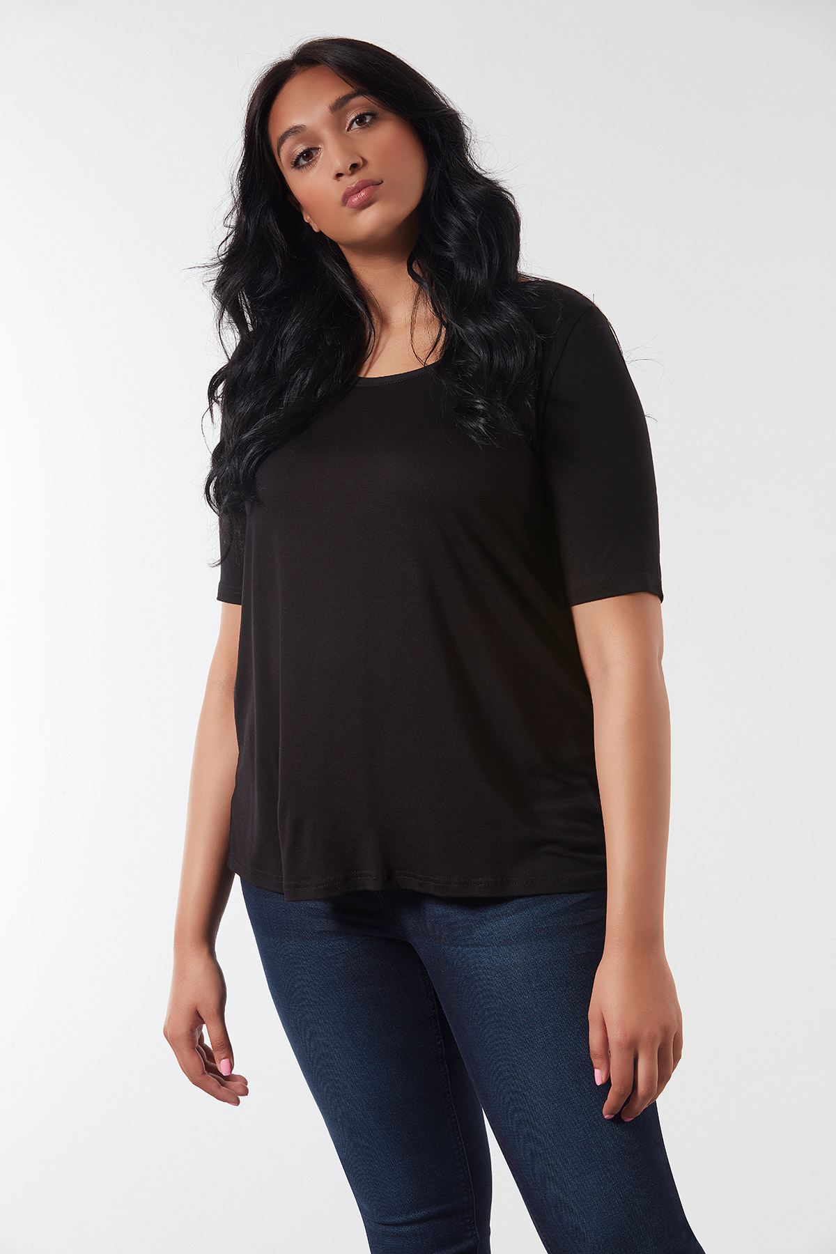 T shirt court devant long derriere femme top