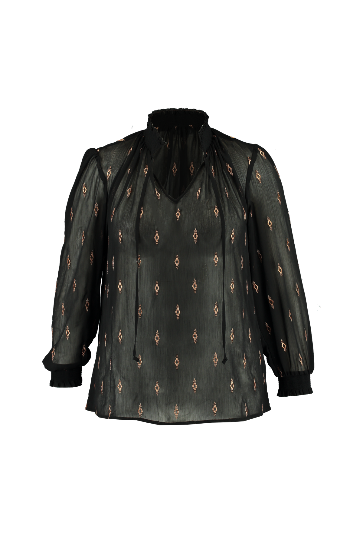 Chemisier noir femme promo transparent