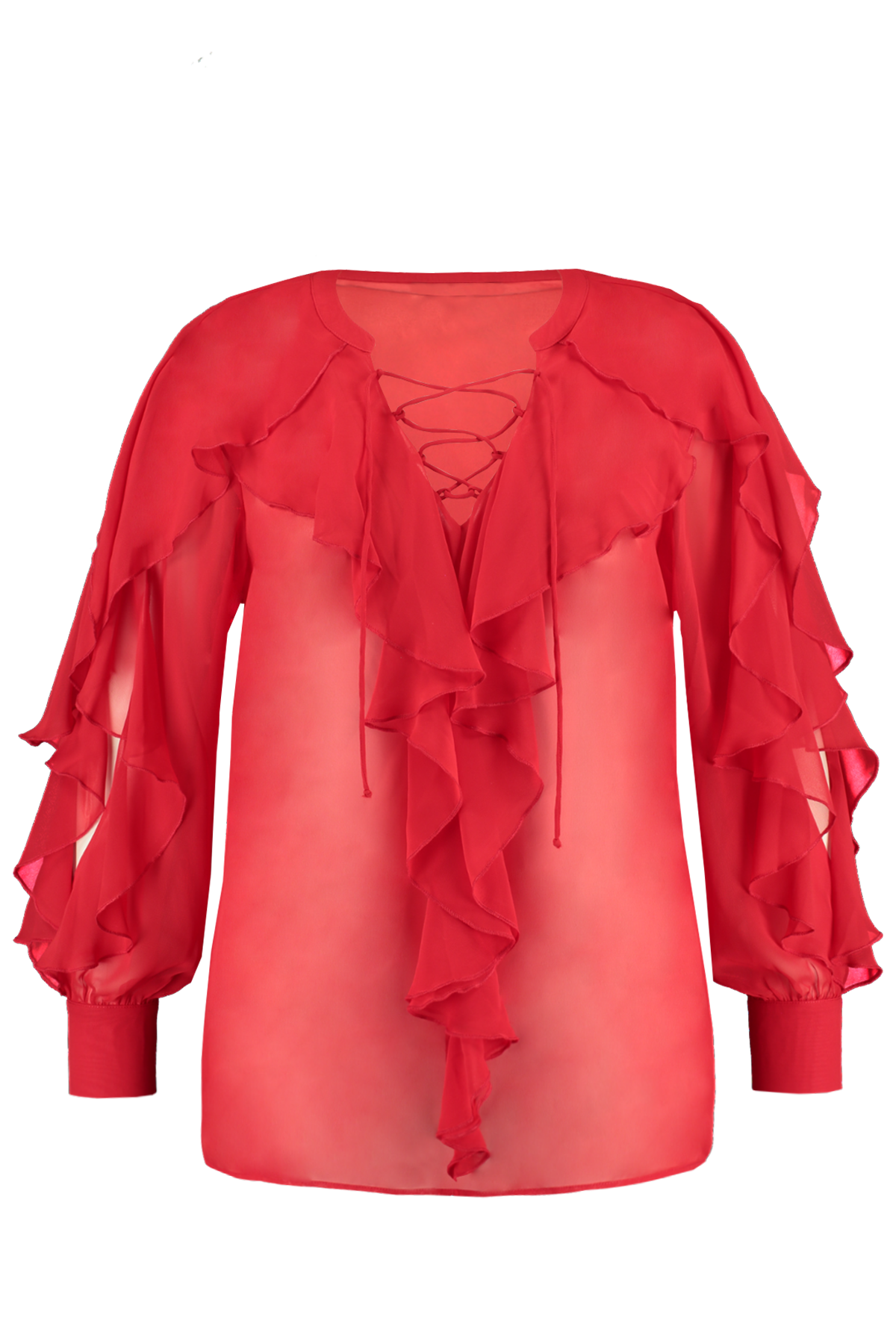 Chemisier Satiné Blanc à Volants Marks & Spencer - Taille 24, Manches Longues, Brillant