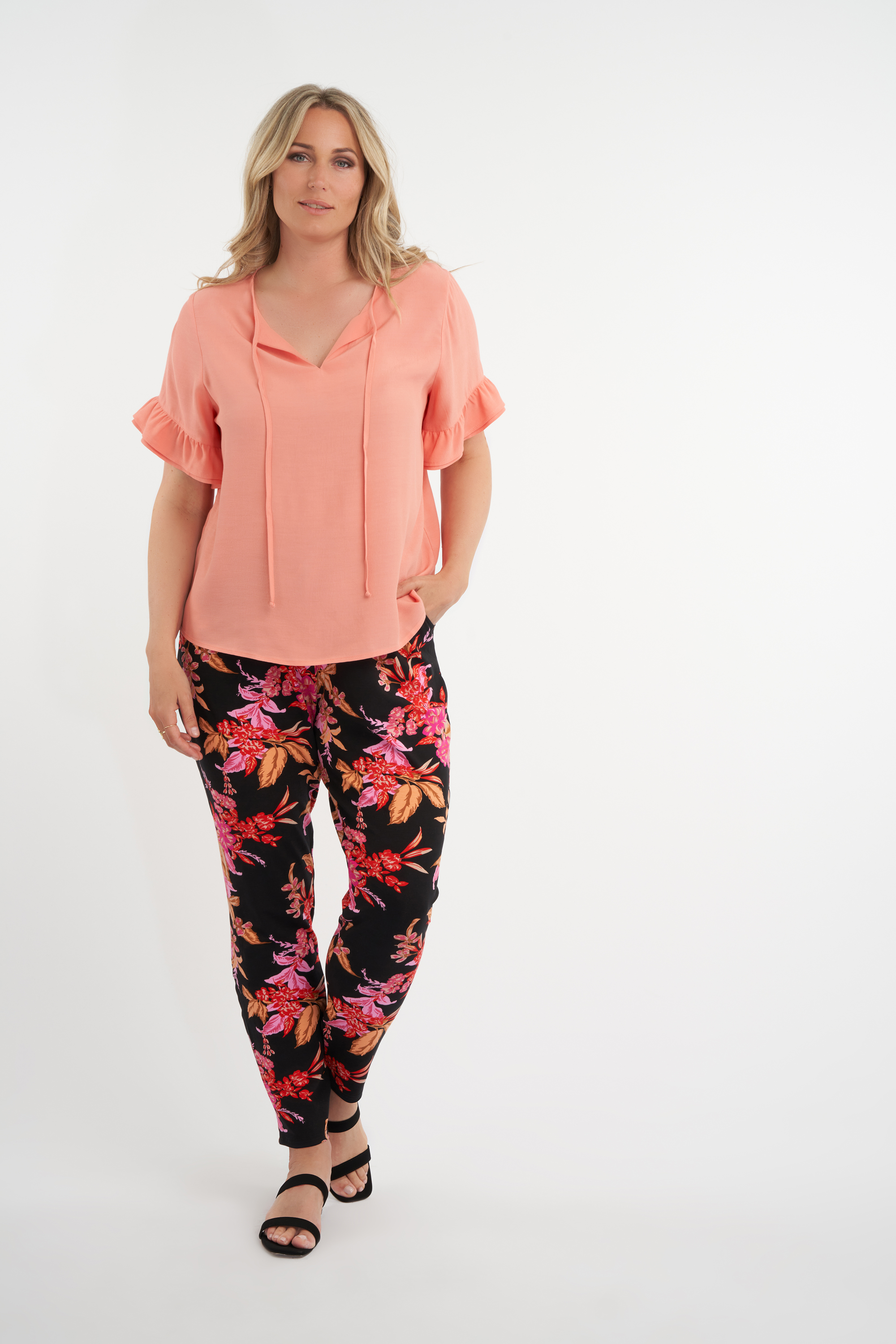 Soyaconcept - Chandail douillet manches bouffantes Vieux Rose LARGE FW24 | Créations Chantal