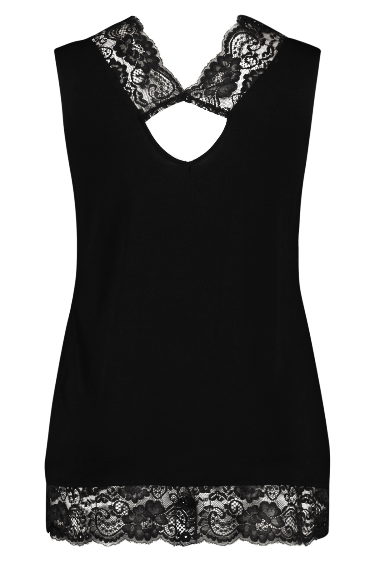 haut noir sans manche femme