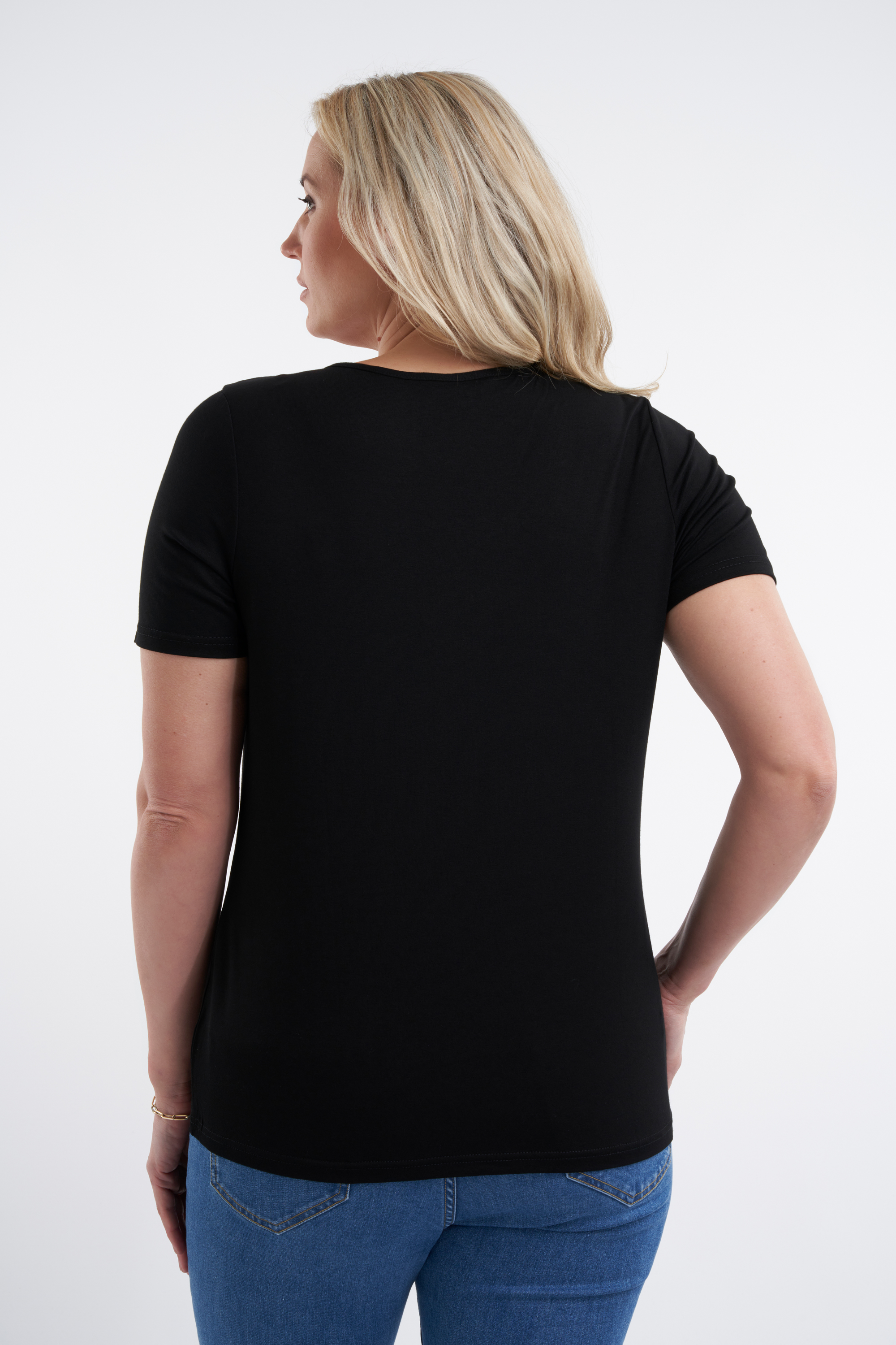 T-shirt garçon noir pur coton coupe classique imprimé Swag