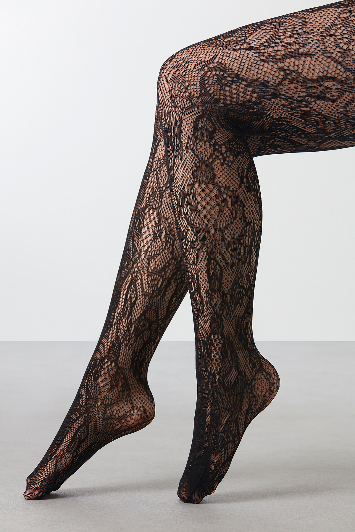 Collants en dentelle | Noir