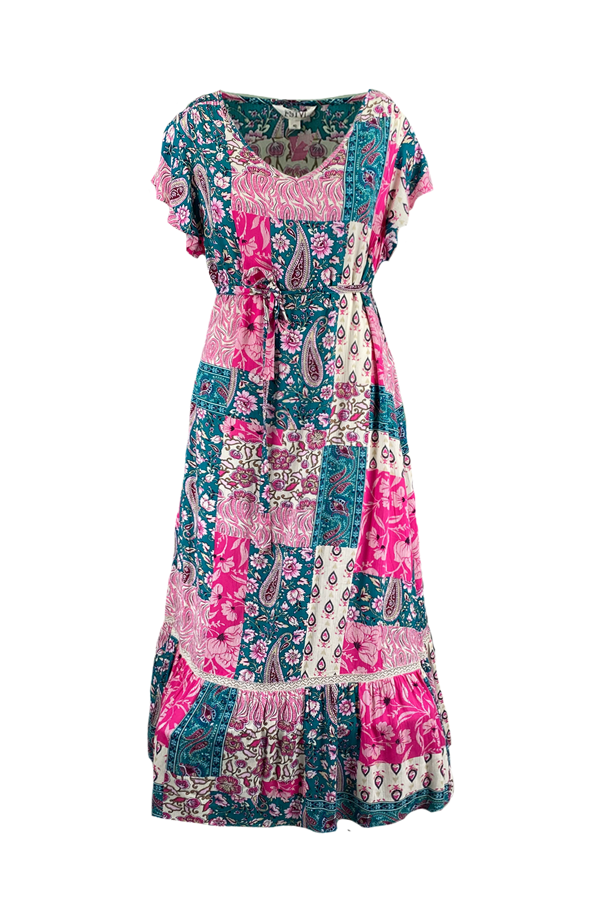 silk patchwork robe