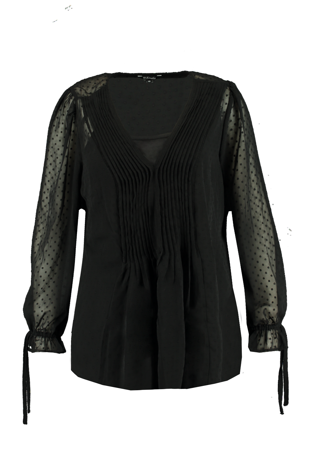 Chemisier femme transparent promo noir