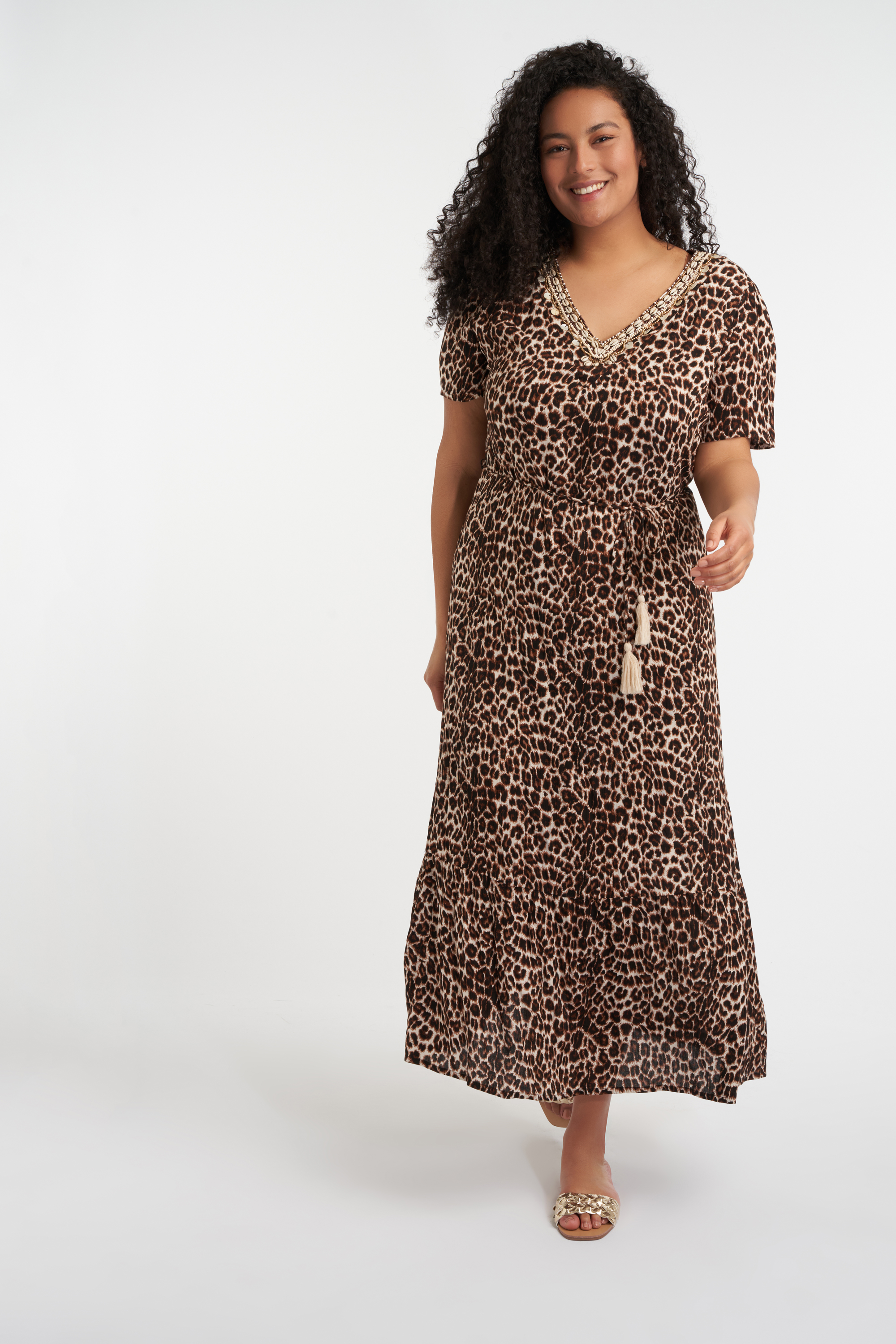 Robe longue imprim l opard