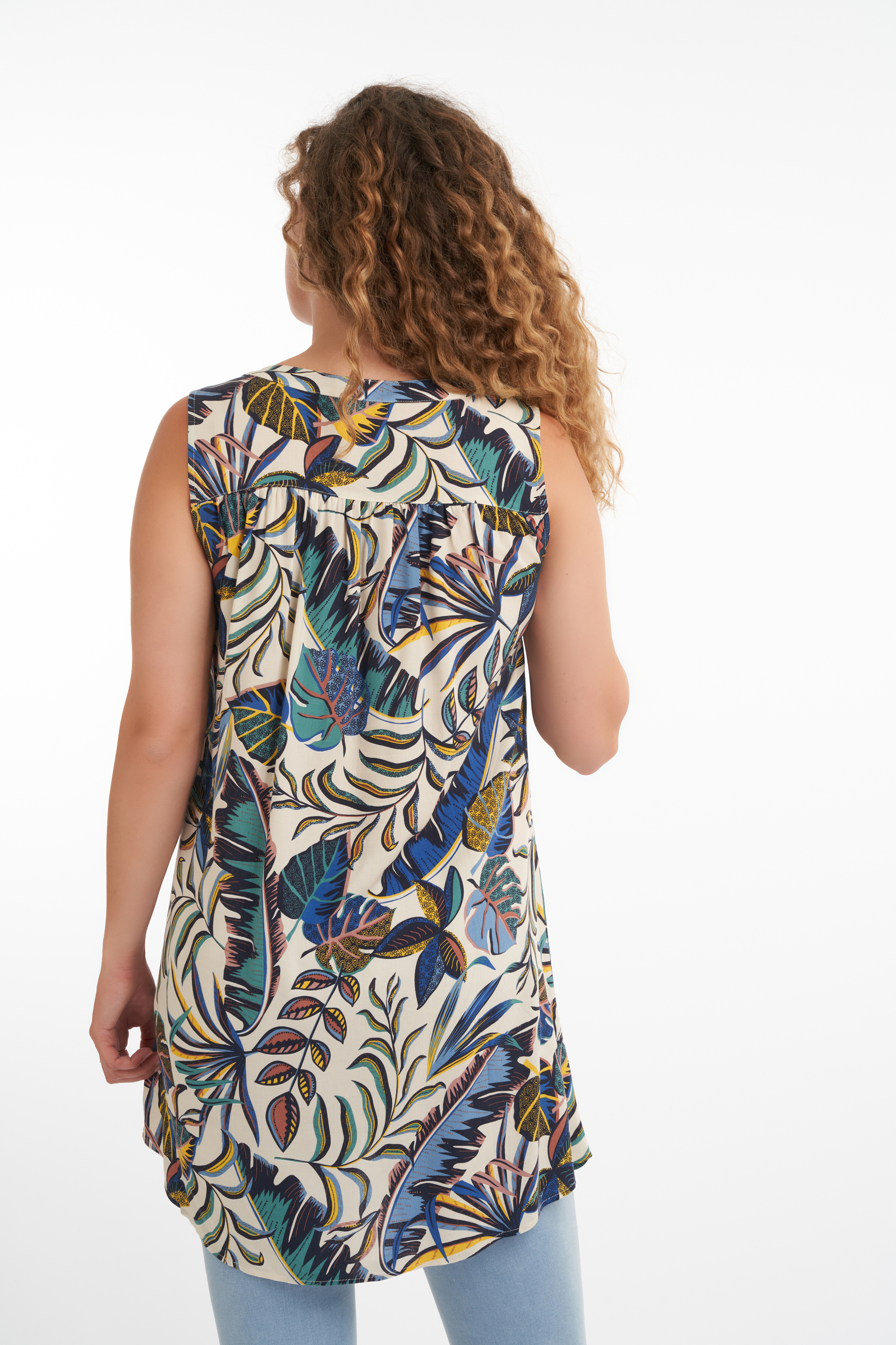Chemisier long sans manches en Lyocell - Femme