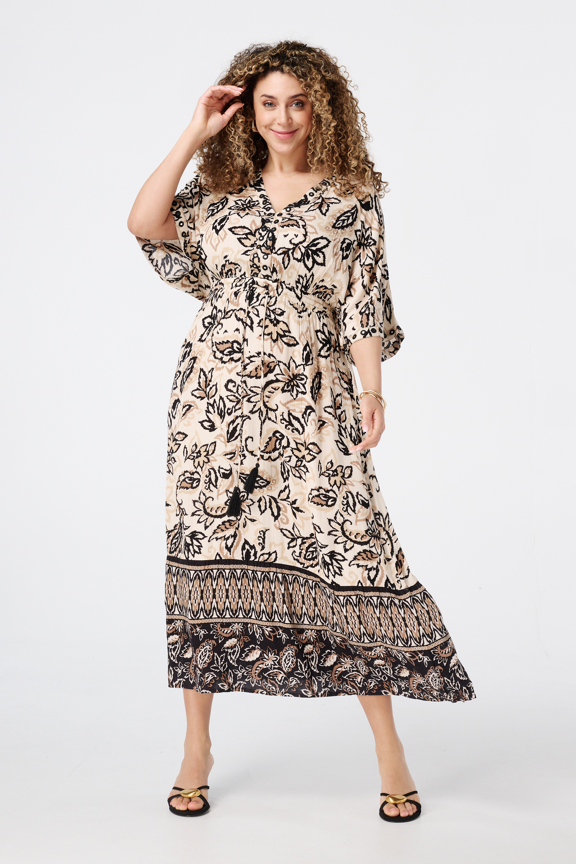 Robe M&S (Marks And Spencer) Crème/Noire Taille 10 - Neuve Avec Étiquettes