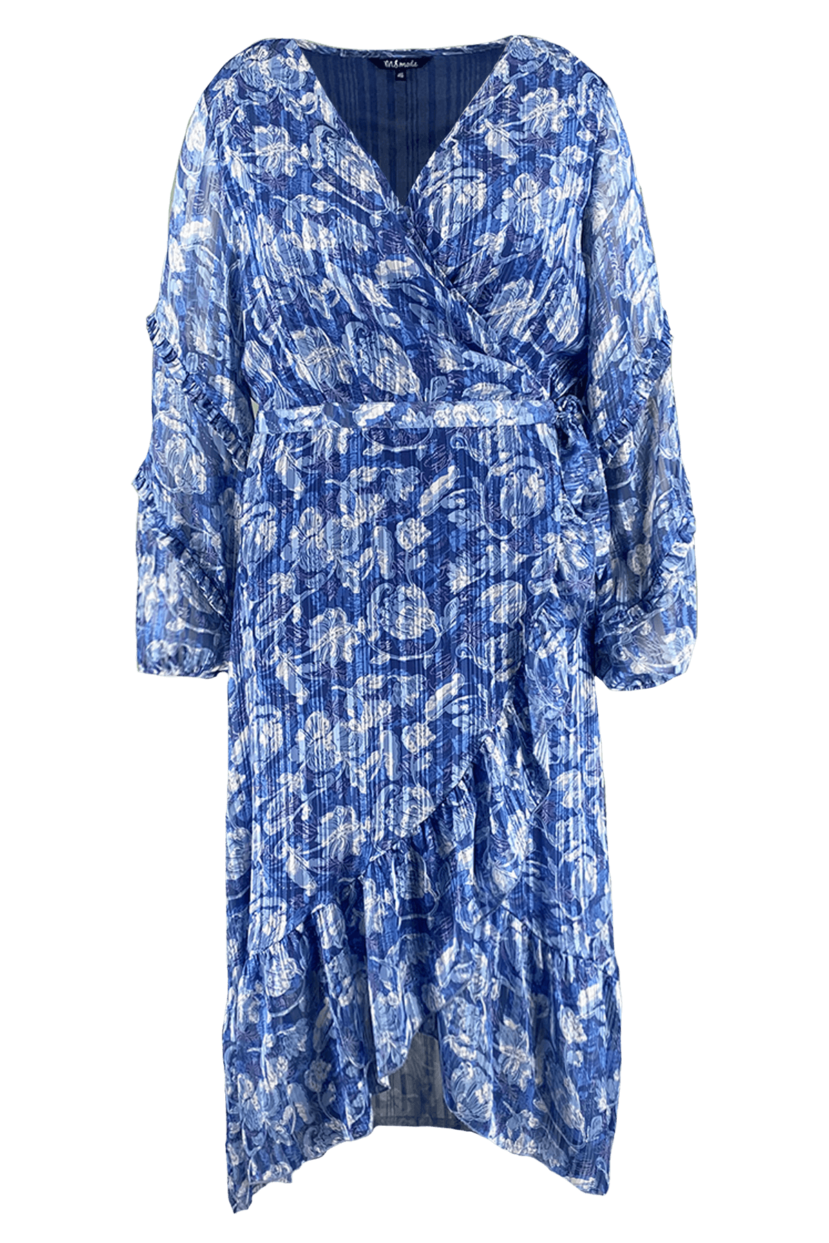 Longue robe portefeuille à imprimé image number 2