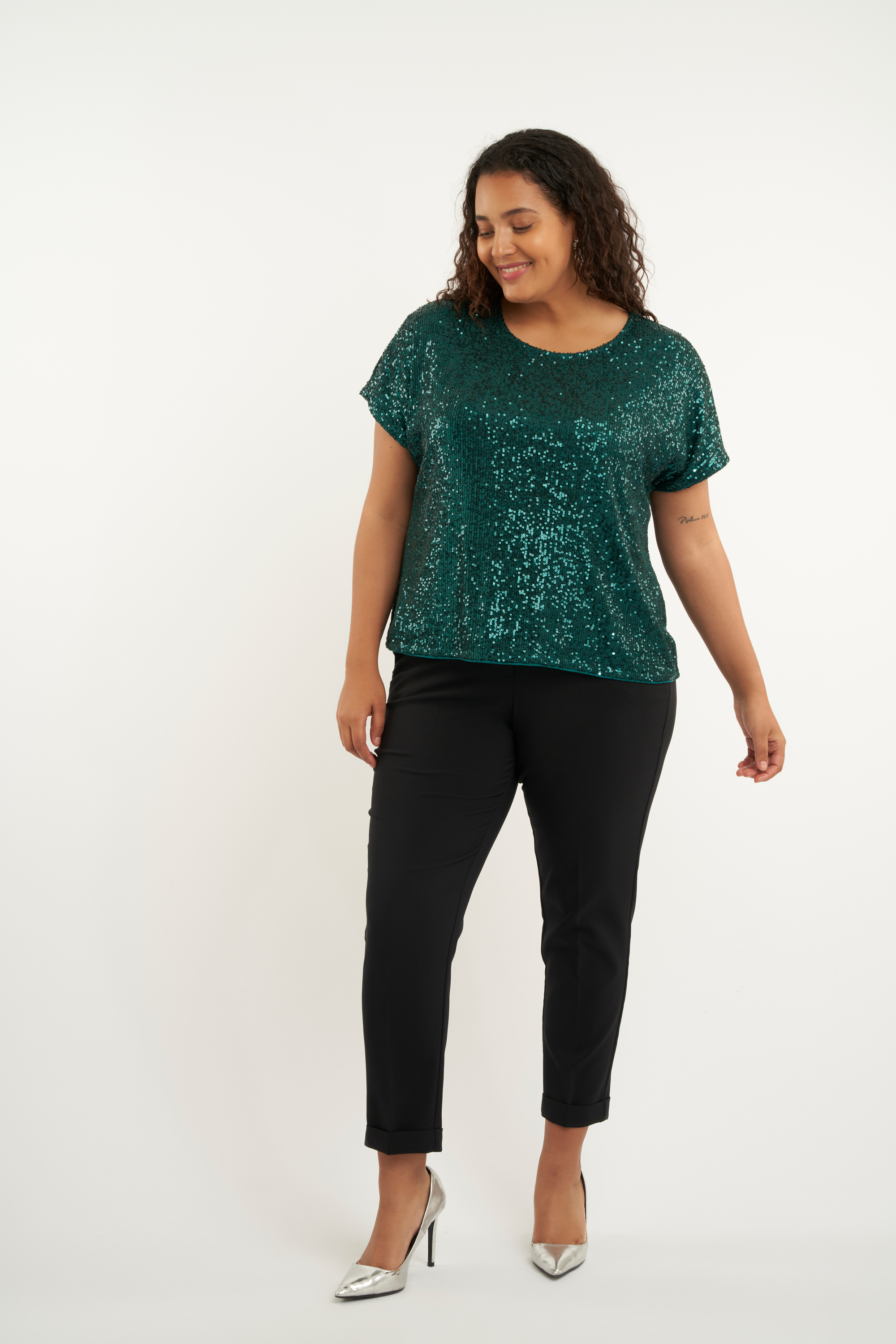 zara haut paillettes