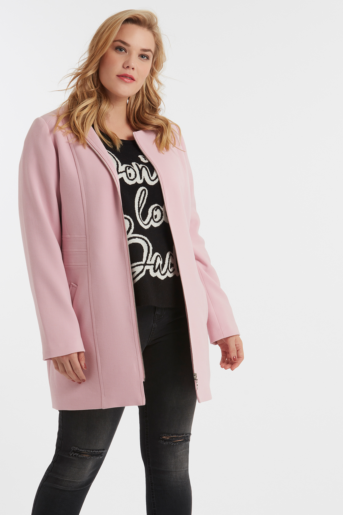 Femmes Manteau demisaison avec fermeture Éclair à MS Mode®